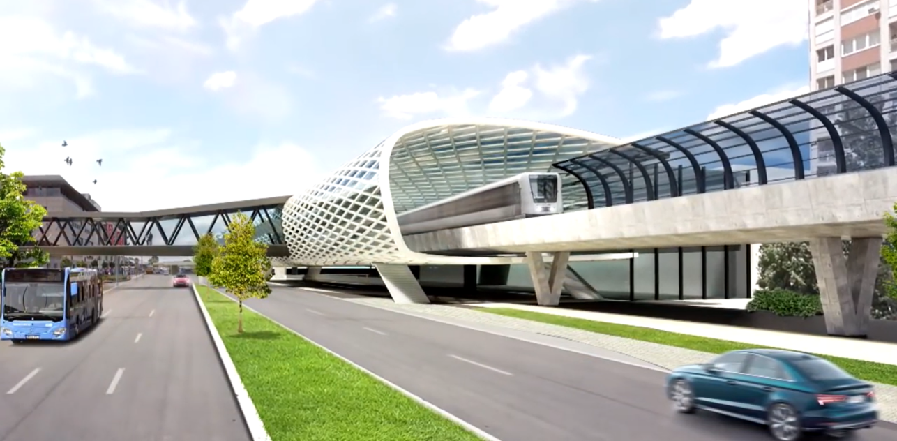 Az M2-es metró és a gödöllői HÉV összekötésének tanulmányterve alapján elkészült látványterv 2018.02.02.