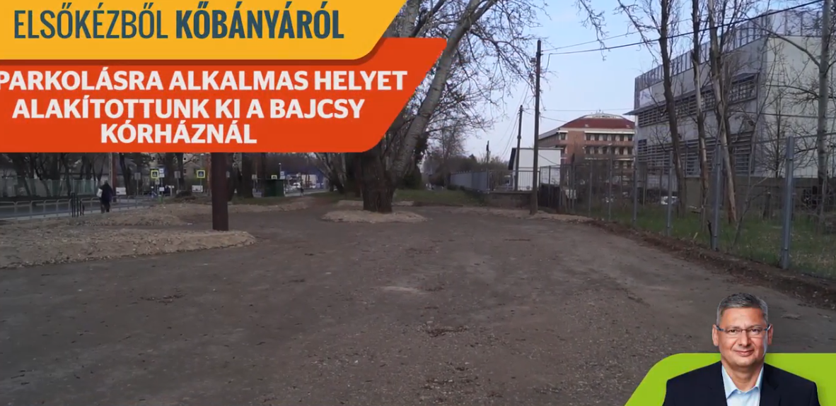 D. Kovács Róbert – 40 új, parkolásra alkalmas helyet létesítettünk a Bajcsy Kórháznál 2021.04.09.